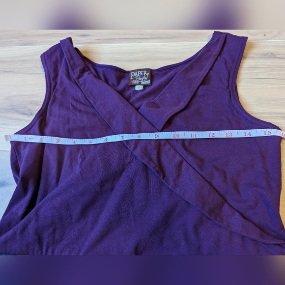 Paper People Part-Silk Purple Midi-Dress - Sz Medium - Picture 6 of 8